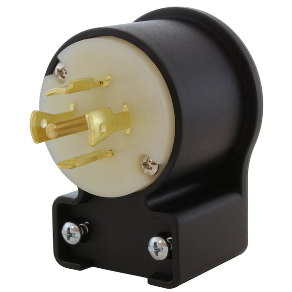 Locking Plug, L21-20P, 20 A, 120/208V AC, Three Phase, Black